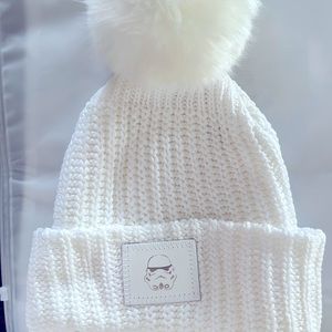 White, Love Your Melon x Star Wars limited edition beanie with detachable pom.